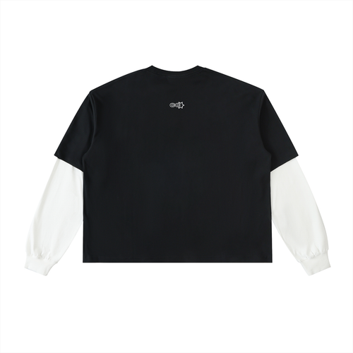 Cropped Double Layered Long-Sleeve Tee