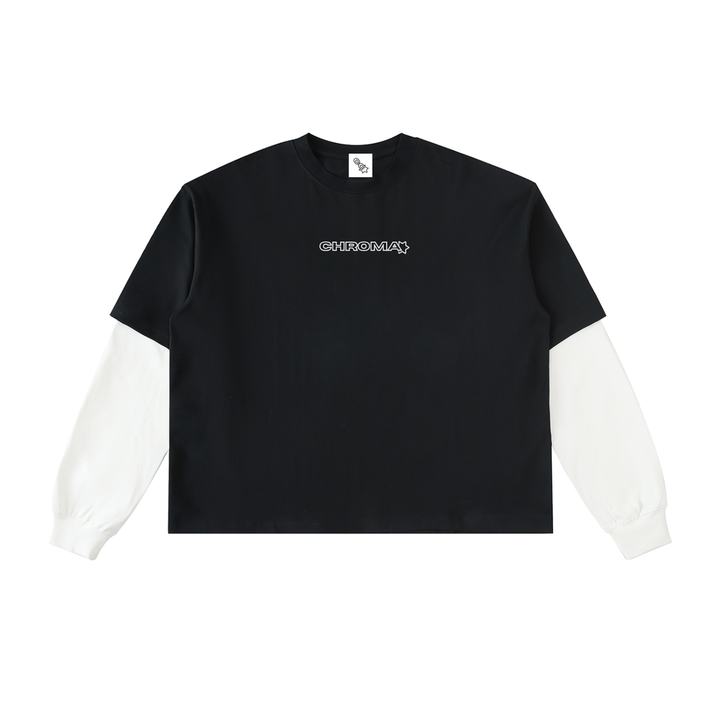 Cropped Double Layered Long-Sleeve Tee